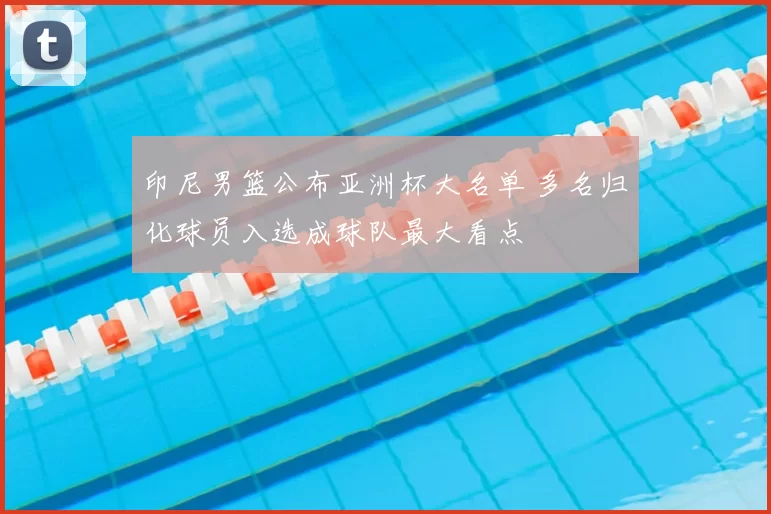 印尼男篮公布亚洲杯大名单 多名归化球员入选成球队最大看点